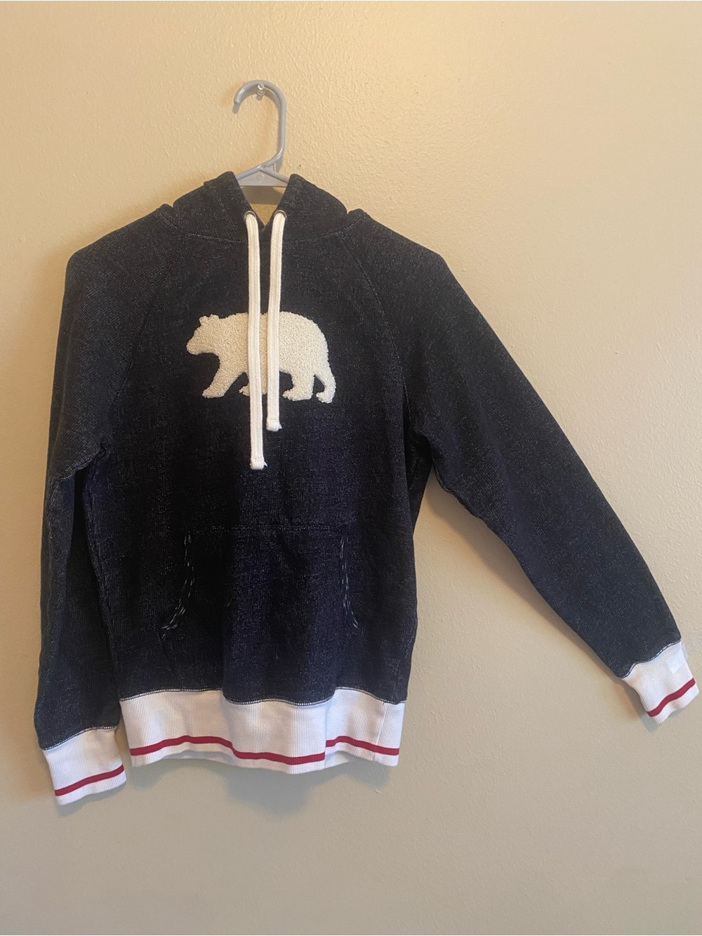 Hatley Navy Crewneck Sweater with White Bear Motif